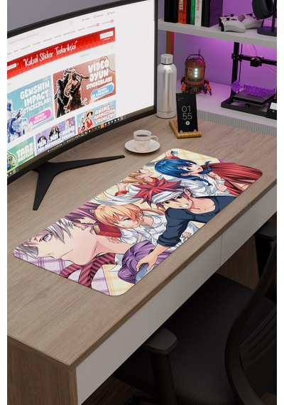 Food Wars Anime V1 - 70x30 Xl Gaming Kauçuk Kaymaz Taban Mouse Pad Fare Altlığı