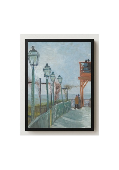 Klasik Sanat Van Gogh Moulin De Blute-fin Terası Çerçevesiz Poster 21x30 Cm A4 Tablo Yağlı Boya