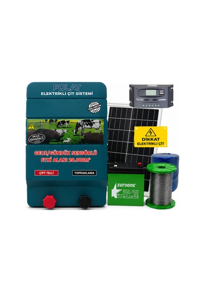 Polat Güneş Panelli Pro 500 Metre 5-10 Dönüm Elektrikli Çit