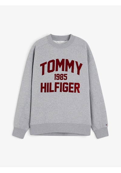 Tommy Hilfiger Varsıty Flock Rlxd Swt Kadın Gri Sweatshirt - Ww0ww51651