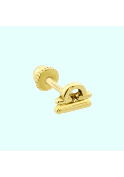 Altın Tragus Piercing 14 Ayar Terazi Burcu Altın