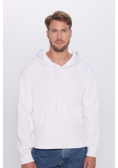 Tudors Unisex Oversize Geniş Kesim Pamuklu Yumuşak Dokulu İçi Polarlı Basic Beyaz Kapüşonlu Sweatshirt-29401 Beyaz Tudors Unisex Oversize Geniş Kesim Pamuklu Yumuşak Dokulu İçi Polarlı Basic Beyaz Kapüşonlu Sweatshirt-29401 Beyaz