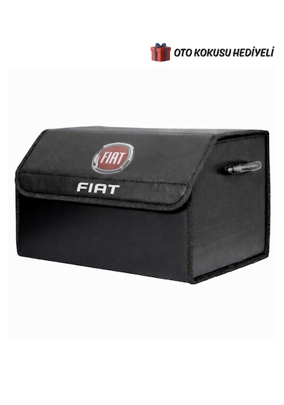 Fiat Marka Logolu Oto Bagaj Organizer Çanta Oto Bagaj Çantası 2 Bölmeli Suni Deri Boyutlar : 48 Cm X 31 Cm X 29 Cm