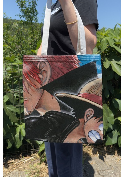 Zipzap One Piece V3 Yazlık Kışlık Çift Taraflı Kanvas Baskı Bez Çanta Anime Çantası
