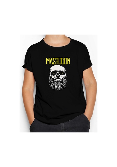 Zepplin Giyim Mastodon Skull Siyah Çocuk Tişört Siyah