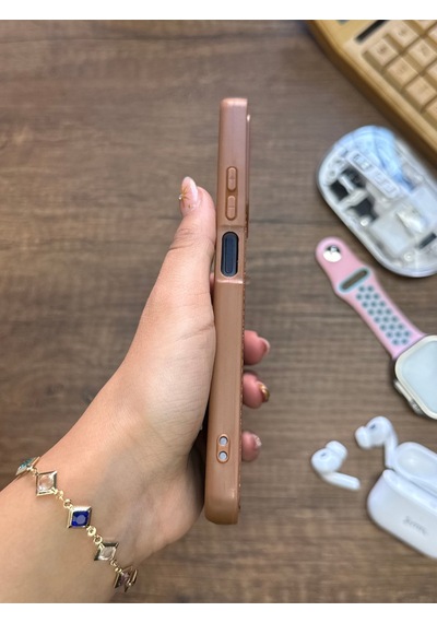 Redmi Note 11 Pro 4g Uyumlu Premium Deri Dokulu Darbelere Karşı Dayanıklı Nazal Silikon Kılıf Kahverengi