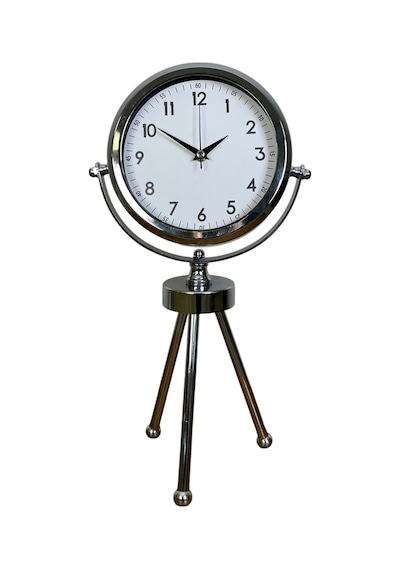 River World Masa Saati 3 Ayaklı Metal Classic Modern Krom Çok Renkli