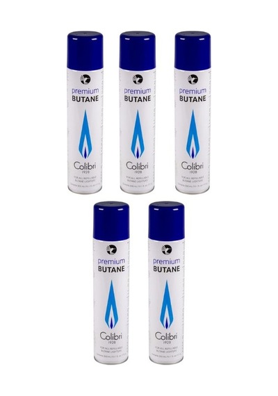 Colibri Premium Gazlı Ve Pürmüzlü Çakmaklar İçin Bütan Gaz 5'li Paket