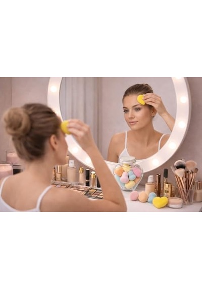 Tr 10 Adet Profesyonel Makyaj Süngeri Seti,fondöten, Kapatıcı, Kontür Ve Allık İçin Beauty Blender Süngerleri,