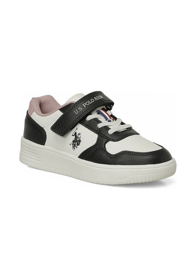 U.s. Polo Assn. Coster Jr 6fx Beyaz Kız Çocuk Sneaker Beyaz-sıyah-pudra