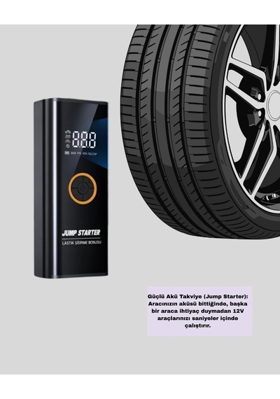 Hubrendy Kargo Çok Fonksiyonlu Araç Yol Yardım Kiti Jump Starter Ve Lastik Pompası
