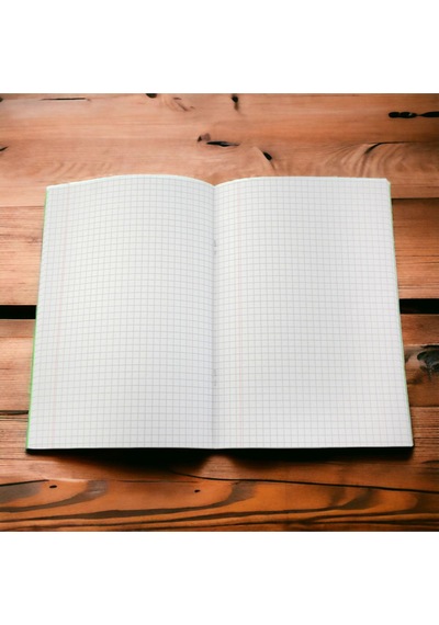4 Adet A4 60 Yaprak Kareli Dikişli Neon Renkler Plastik Kapak Defter 60gr Beyaz Sayfa Karma Renk Çok Renkli