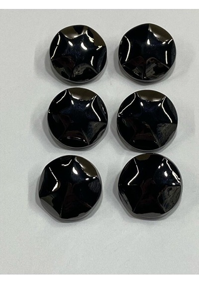 Metal Düğme/kaban Manto Boyu/ 6 Lı Set/2,5 Cm/jx18/siyah