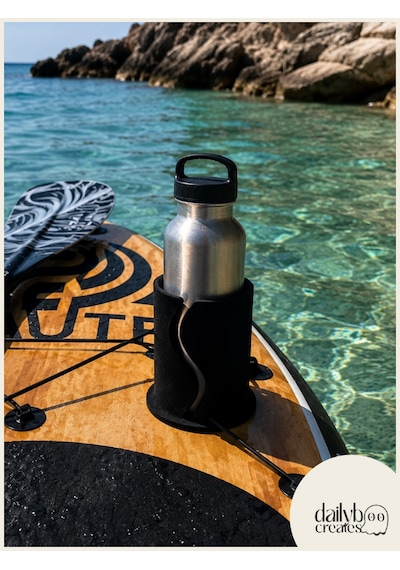 Paddle Board Sup Board Kano Termos Bardak Tutucu Siyah