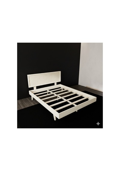 Ebruli Masif Ahşap Yatak Odası Takımı 4 Kapaklı Vernik 140x200