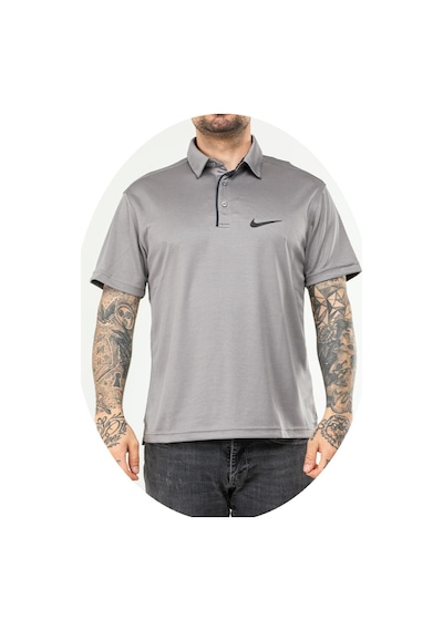 Nike Ef-4540 Erkek Polyester Mesh Polo Yaka T-shirt Gri