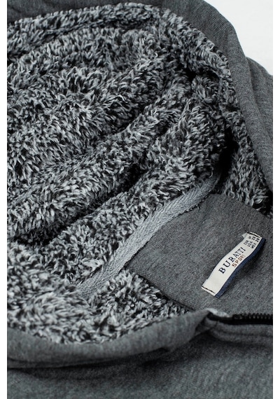 Buratti Içi Kürklü Kapüşonlu  Slim Fit Erkek Sweat 575708 Antrasit