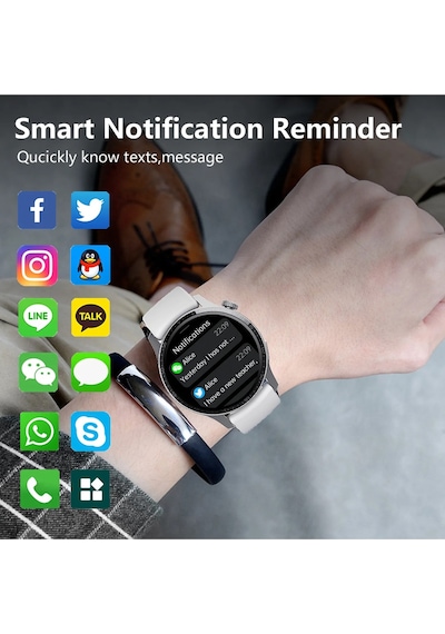Spor Klasik Siyah Arama Yapan Erkek Akıllı Saat Android&ios Huawei Iphone Uyumlu Kol Saati