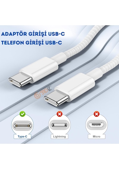 Usb-c To Usb-c Hızlı Şarj Kablosu Type-c 60w Pd, 1m Örgülü Şarj Kablosu Apple Uyumlu iPhone 15 16 Pro Max,