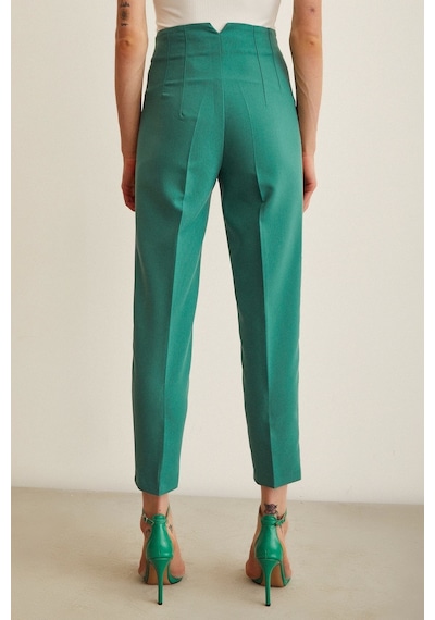 Never More Skinny Kumaş Pantolon Yeşil