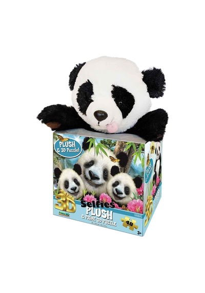 Prime 3d - Panda Peluş Ve Selfie 48 Parça Puzzle