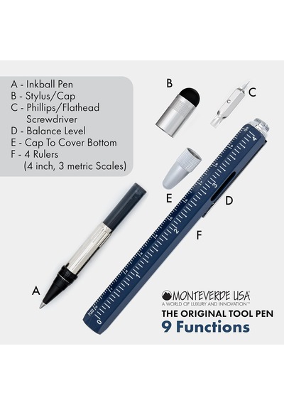 Monteverde Tool Pen Serisi Mv35292 Rb Toolpen Multifunction K.mav Çok Renkli