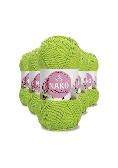 5 Adet Cotton Lüks Yelek Tunik Kazak Bluz Hırka İpi Yünü Fıstık Yeşili 97567