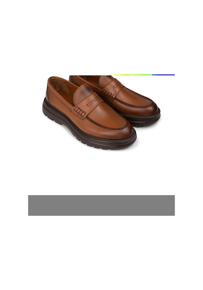Deery Erkek Hakiki Deri Taba Renk Kalın Taban Loafer - 02006mtbae01 Taba