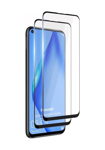 Microsonic Huawei Y7p Crystal Seramik Nano Ekran Koruyucu Siyah 2 Adet