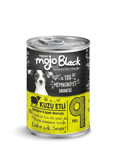Mycat Mojo Black No:9 Tahılsız Kuzu Etli Yetişkin Köpek Konservesi 12 x 400 G
