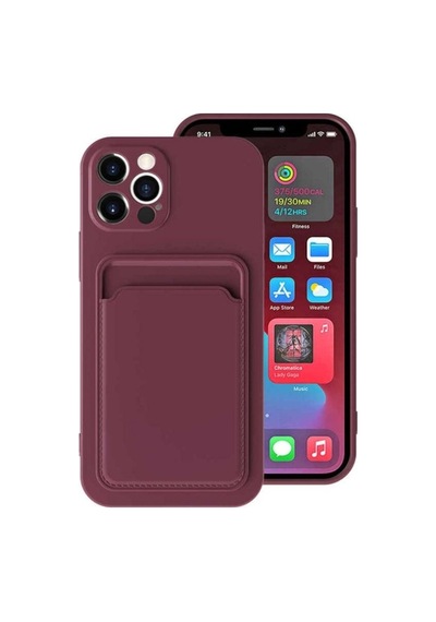 Apple Uyumlu iPhone 12 Pro Max Kılıf Zore Ofix Kapak Mürdüm