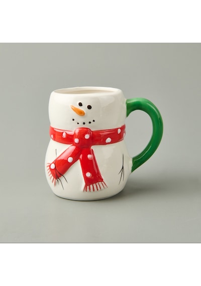 Excellentt Houseware Kardan Adam Desenli Kupa - Asorti- 400 Ml Renkli