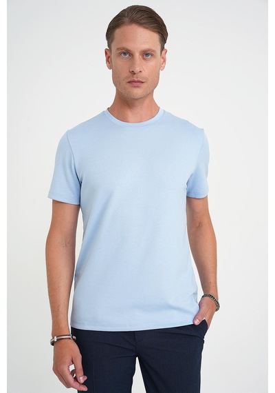 Efor Comfort Fit Bisiklet Yaka Esnek Pamuk Casual Mavi Tişört Ts 885 Mavi Efor Comfort Fit Bisiklet Yaka Esnek Pamuk Casual Mavi Tişört Ts 885 Mavi