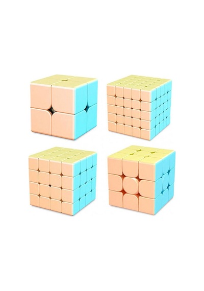 Mf9306 Moyu Macarons 2x2 3x3 4x4 5x5 Cube Set Çok  Renkli