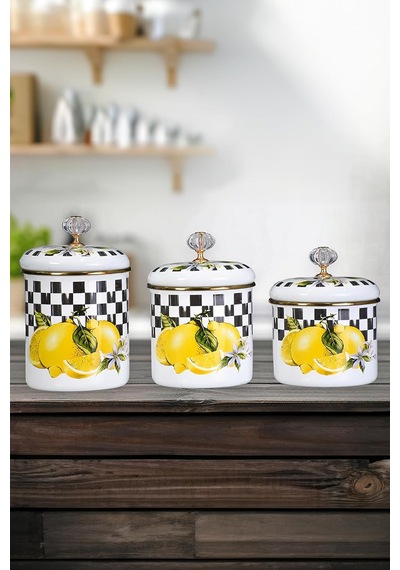 Lemon Emaye Baharatlık Seti ---