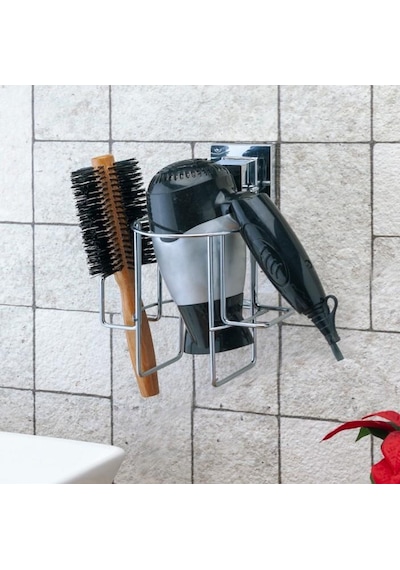 Geseus Yapışkanlı Fön Makinesi Askısı Krom Ef262