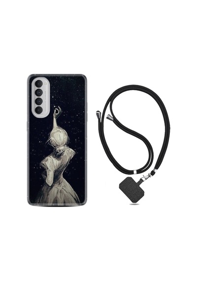 Oppo Reno 4 Pro Kılıf Boyun Askılı Star Woman 1332