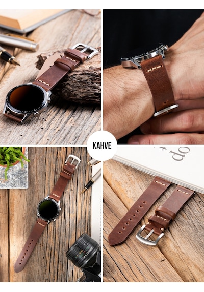 Huawei Watch Gt2 E Pro Gt3 Pro Gt4 Gt5 Gt6 Pro 46mm Ultimate 2 Uyumlu Deri Saat Kordonu 22mm