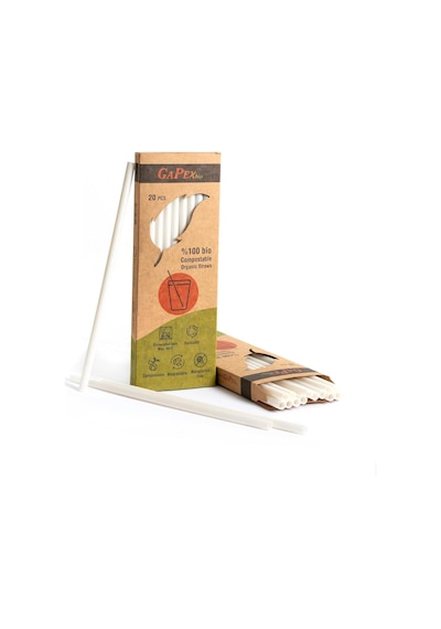 Naturel %100 Bitki Bazlı , Tekrar Kullanılabilir, Kompostlanabilir, Biyoçözünür Doğada Çözünebilir Pipet 20, Naturel Çok Renkli