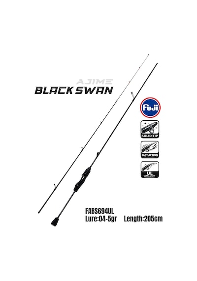 Fujin Ajime Black Swan 205cm 04-5gr Aji Lrf Kamışı