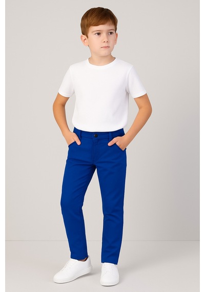 Çlm Store 23 Nisan 29 Ekim Likralı Erkek Çocuk Pantolon Saks Mavi Saks Mavi