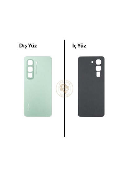 Infinix Hot 50 Yeşil Uyumlu Arka Kapak Arka Cam Batarya Pil Kapağı Lazer Kesim Back Cover Diğer