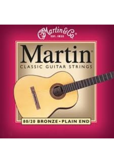 Martin M220 80/20 Bronze Plain End Classical Guitar Teli Seti