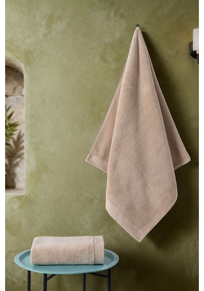 Varol Lord Serisi 2 Li Microcotton Havlu Seti 50x90 & 80x150 Cm, 500 Gsm Bej