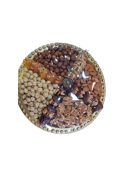 Talas Kuruyemis Karışık Kuru Meyve ve Kuruyemiş Tabağı Yuvarlak 1 KG