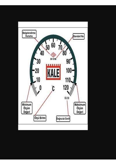Kahveci Kazanı Termometresi 63-120c Derece 5 CM