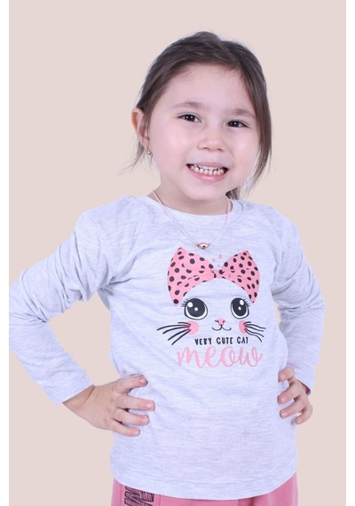 Fyk Kids Kız Çocuk Uzun Kol Basic 3'lü Sweatshirt Çok Renkli