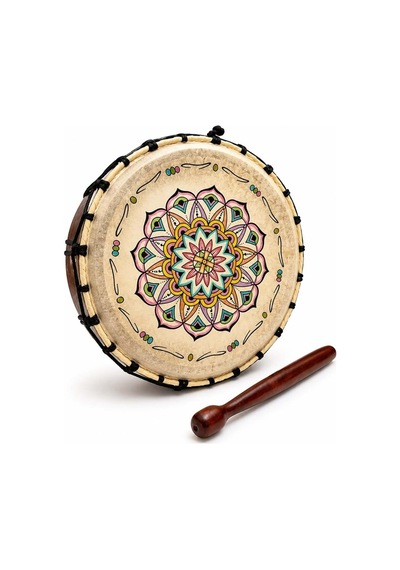 Şaman Davulu 30cm Motifli Şamanik Mandala Davulu