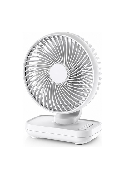 Robeve Yk Şarjlı Masaüstü Vantilatör Usb Type-c 4 Kademeli Hız, Sessiz Çalışma, Taşınabilir Mini Fan, Uzun Batarya, 90 Ayarlanabilir Başlık, Ofis Ev Kullanım Fan Vantilatör Beyaz