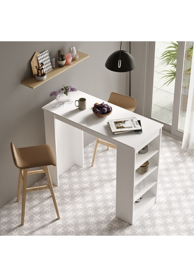 Robinhome Robin Home Thales Bar Masası Mutfak Yemek Masası Beyaz St1-W